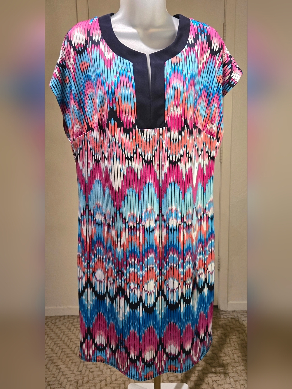 Laundry By Shelli Segal Vibrant Multicolor Shift Dress